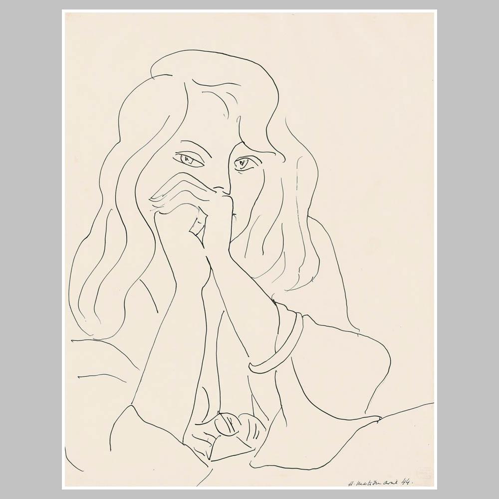 Анри Матисс. Женщина с распущенными волосами. 1944