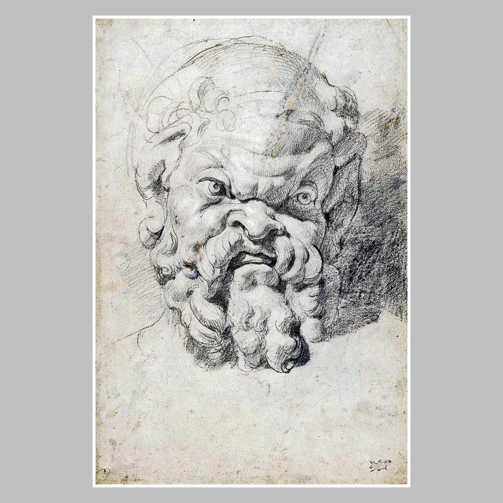 Петер Пауль Рубенс. Голова Силена. 1605-1606