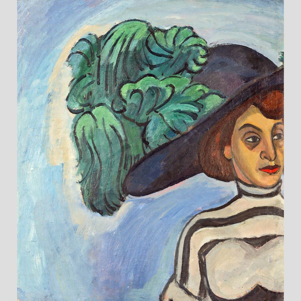 Роберт Фальк. Портрет дамы в шляпе. 1911