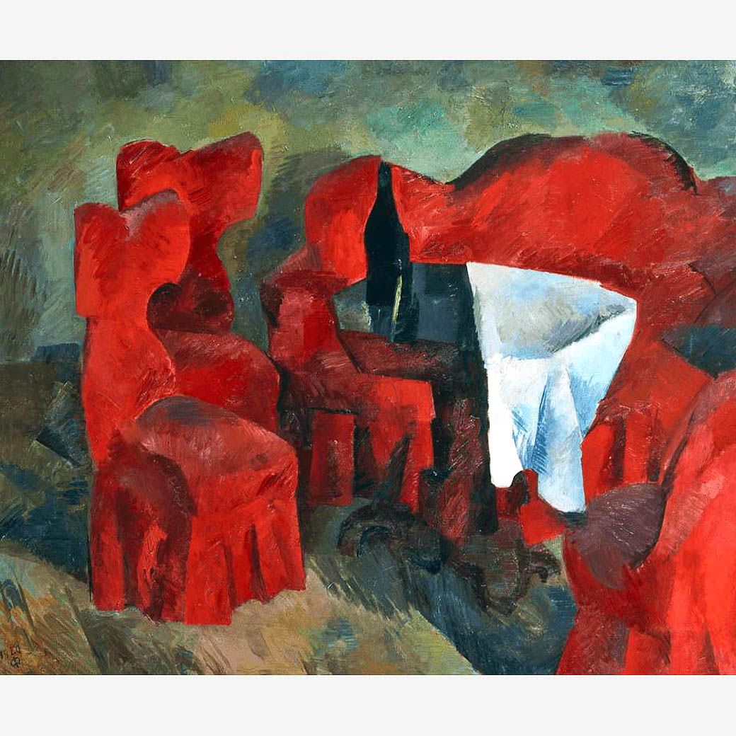 Роберт Фальк. Красная мебель. 1920