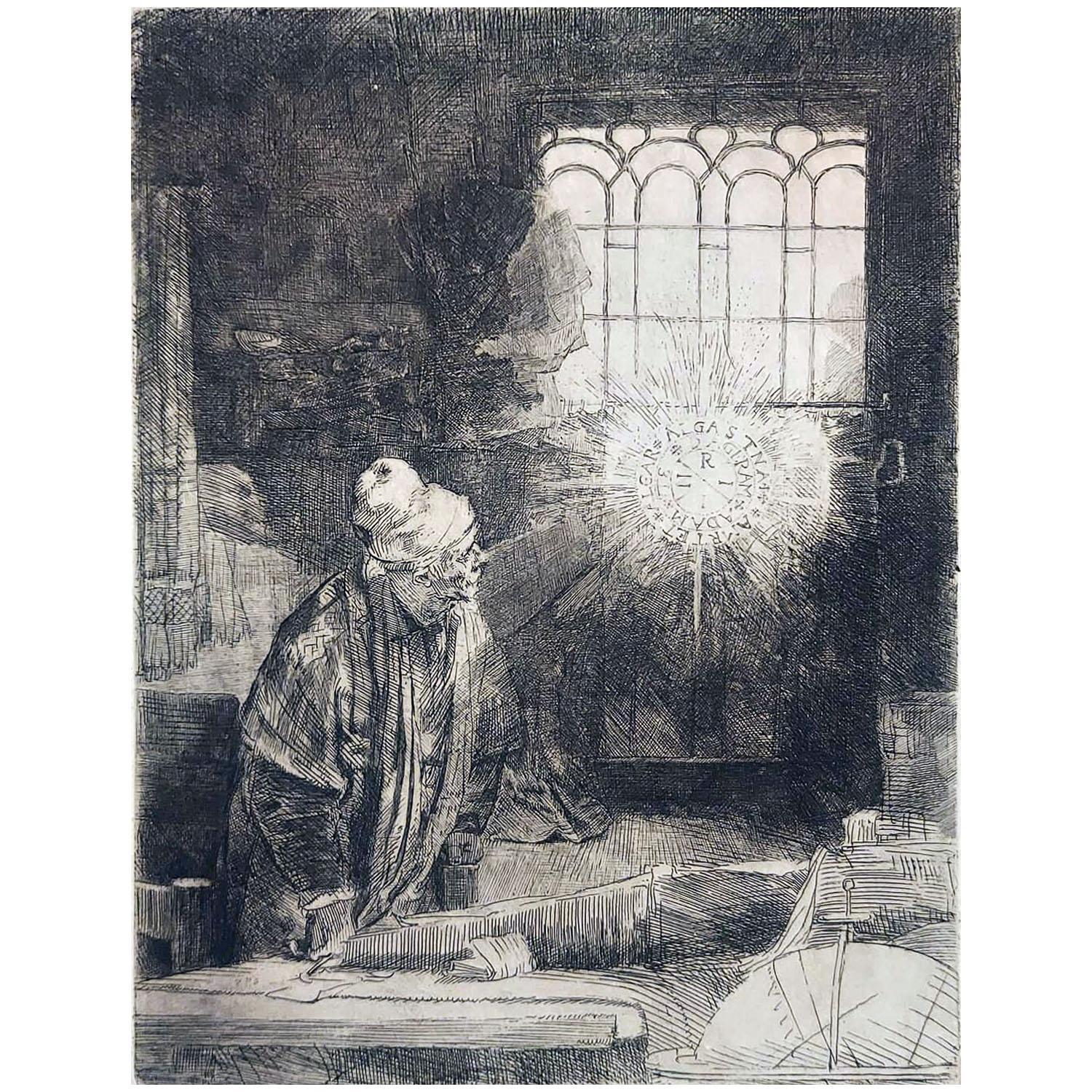 Рембрандт. Ученый в своем кабинете. 1652. Частная коллекция