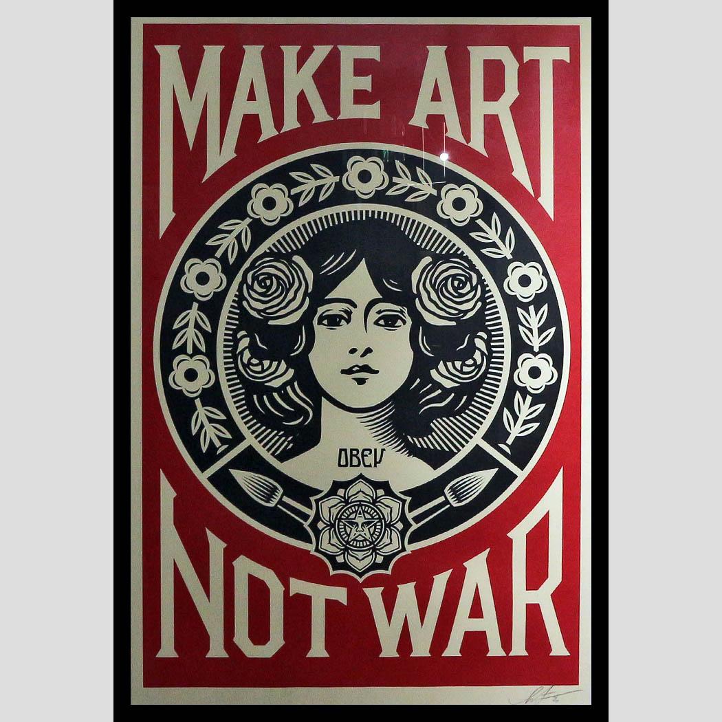 Shepard Fairey (OBEY). Make Art Not War. 2020