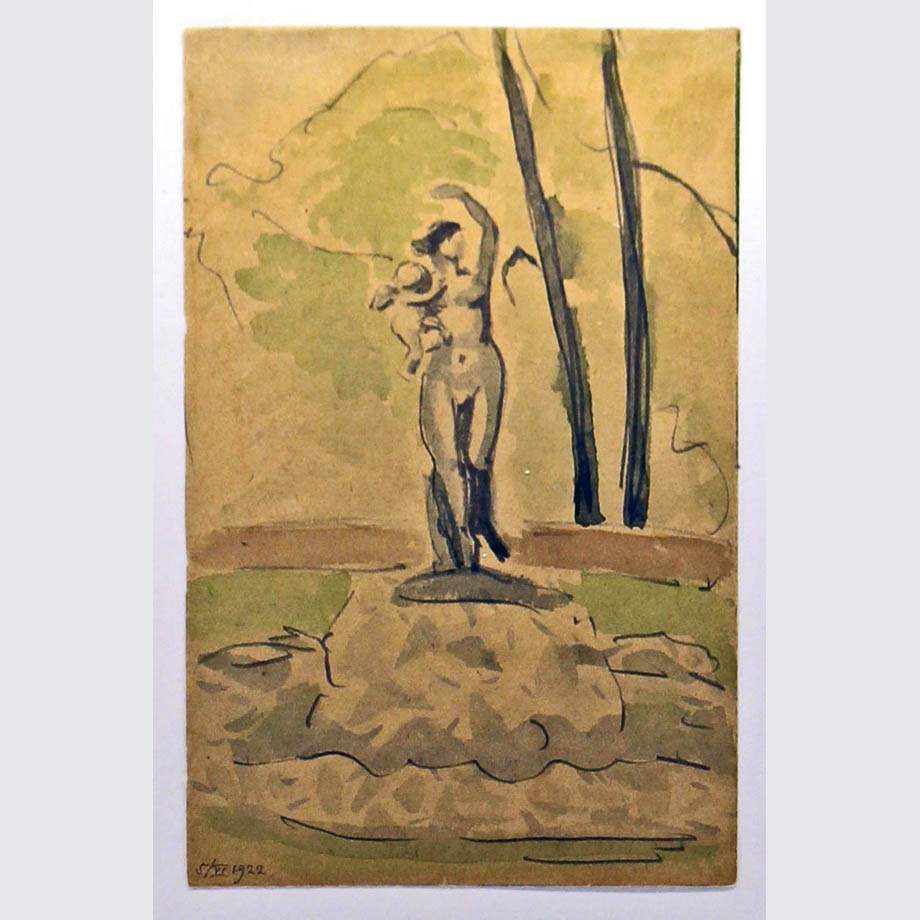 Дмитрий Митрохин. Скульптура в Летнем саду. 1922