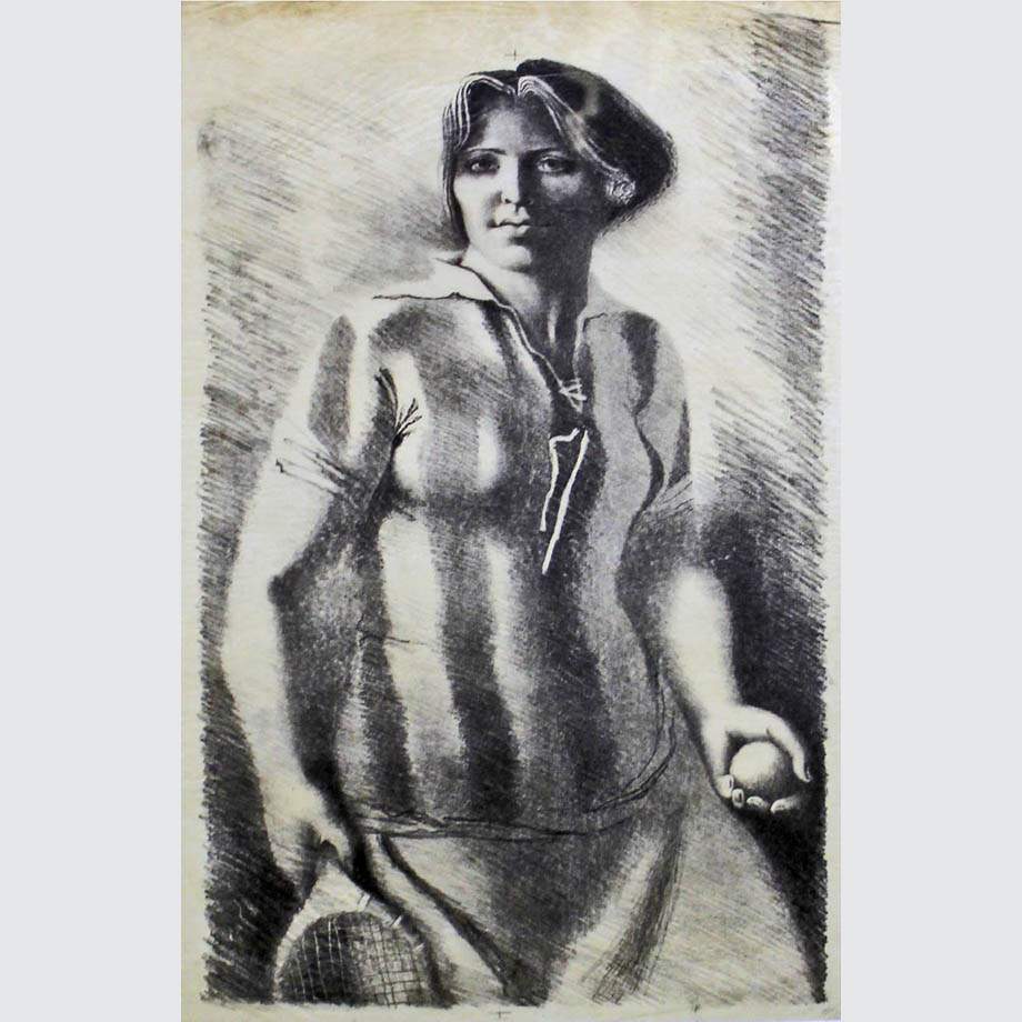 Александр Самохвалов. Девушка в футболке. 1930-е