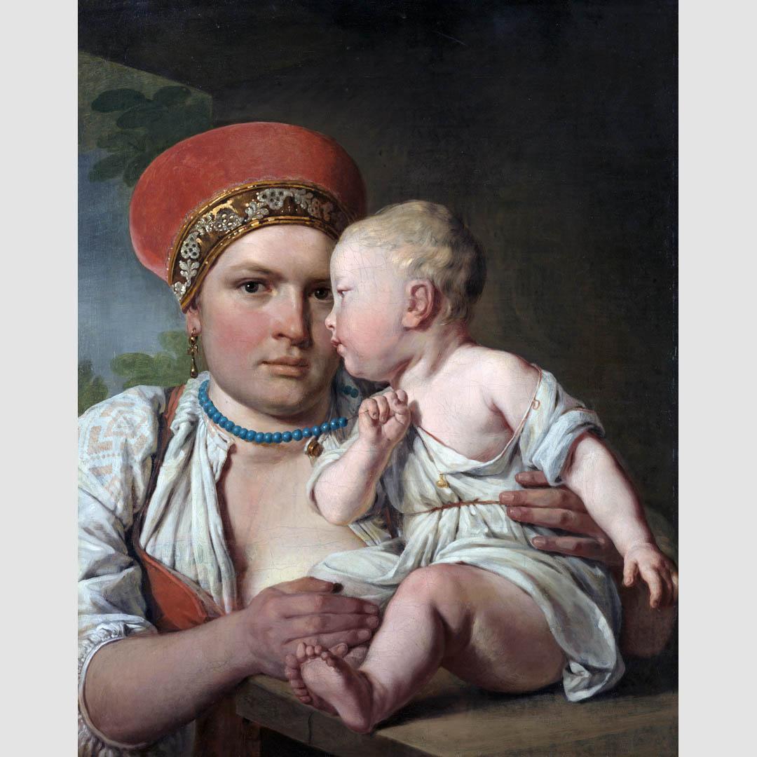 Алексей Венецианов. Кормилица с ребенком. 1830-е. Третьяковская галерея