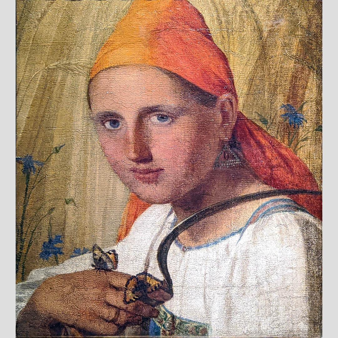Алексей Венецианов. Крестьянка с бабочками. 1820-е. Рязанский художественный музей