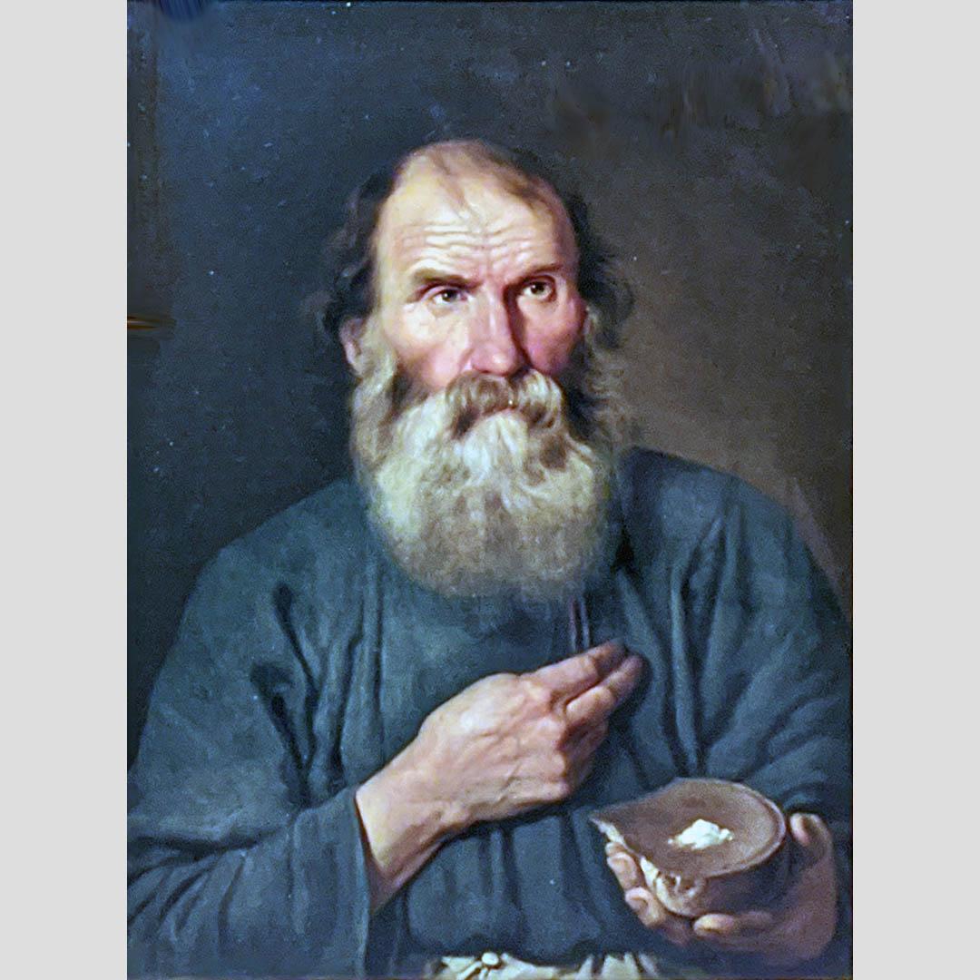 Капитон Зеленцов. Старик с ломтем хлеба. 1820-е. Третьяковская галерея
