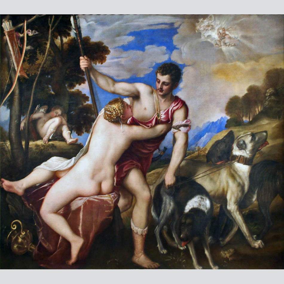 Тициан Вичеллио. Венера и Адонис