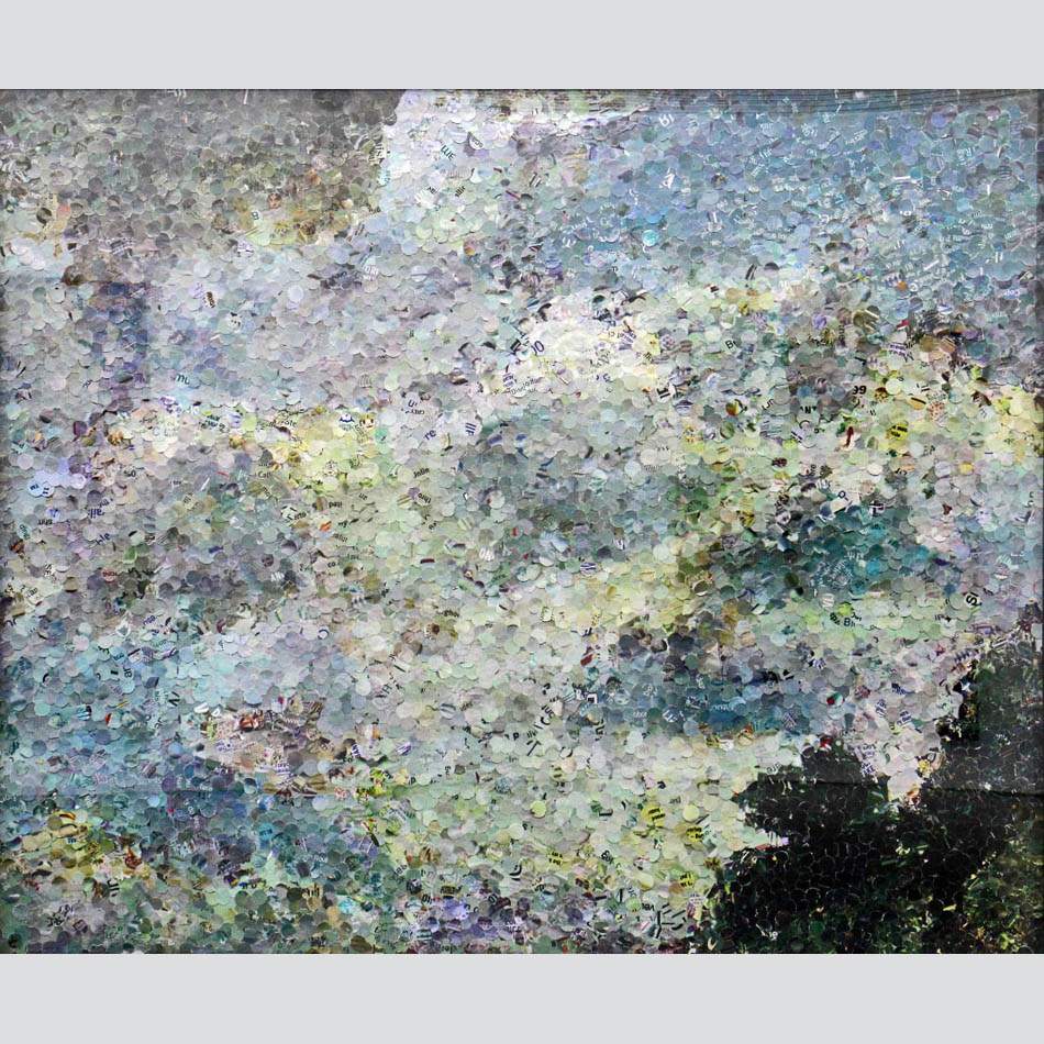 Vik Muniz. Study of Clouds at Hampstead, after Constable