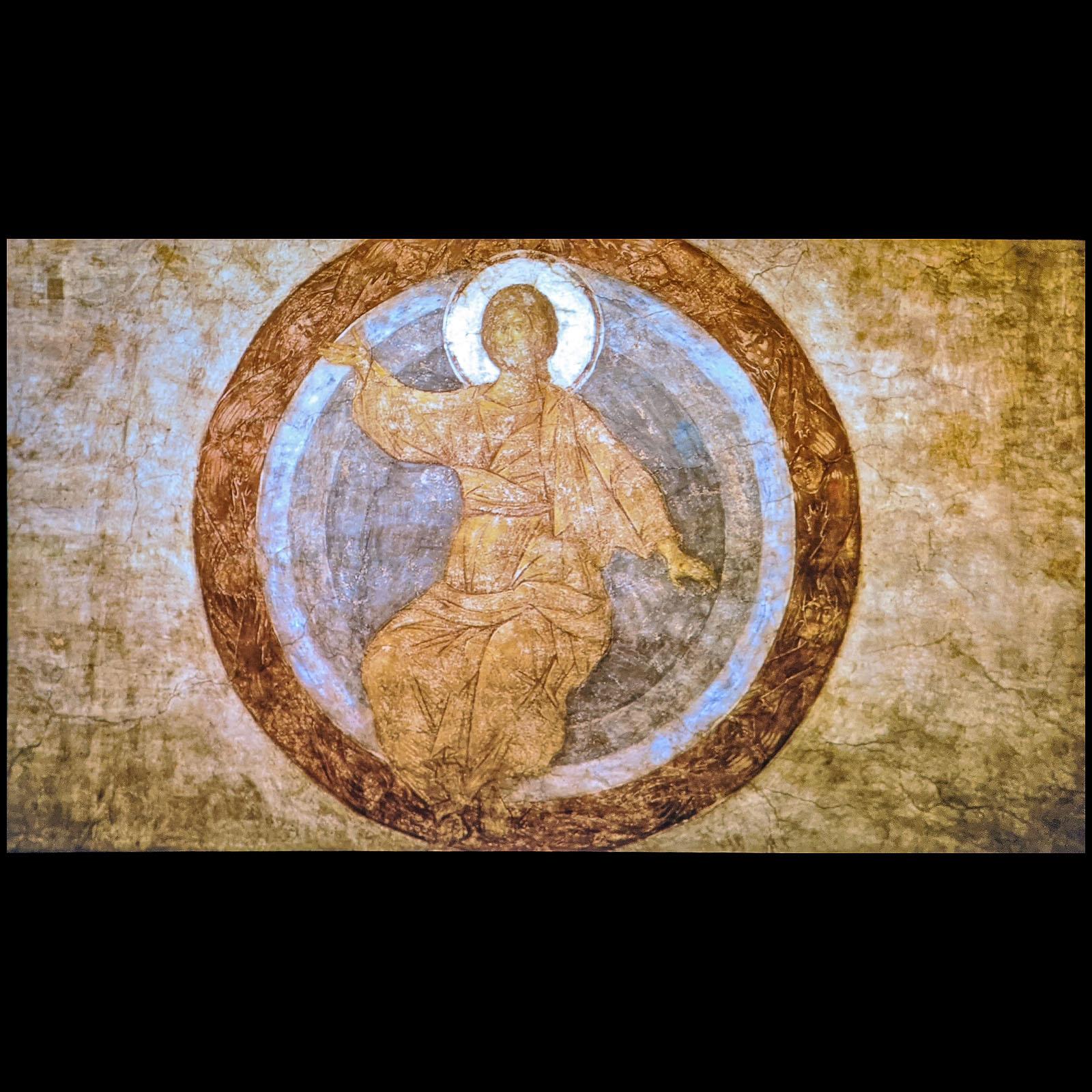 Андрей Рублев. Фреска Успенского собора, Владимир. 1408 (кадр видео)