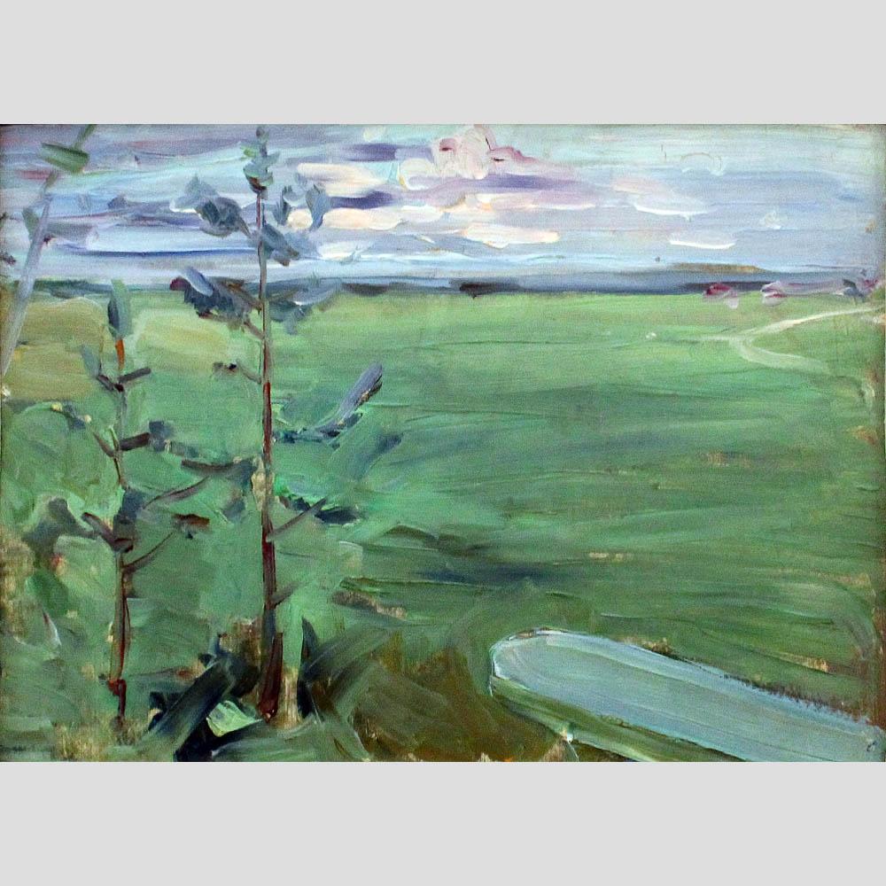 Мария Якунчикова-Вебер. Пейзаж с соснами. Нач. 1890-х