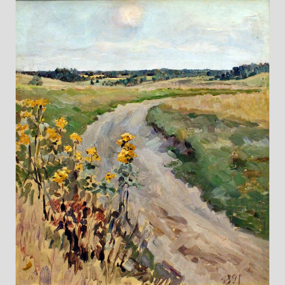 Мария Якунчикова-Вебер. Желтые цветы у дороги. 1891
