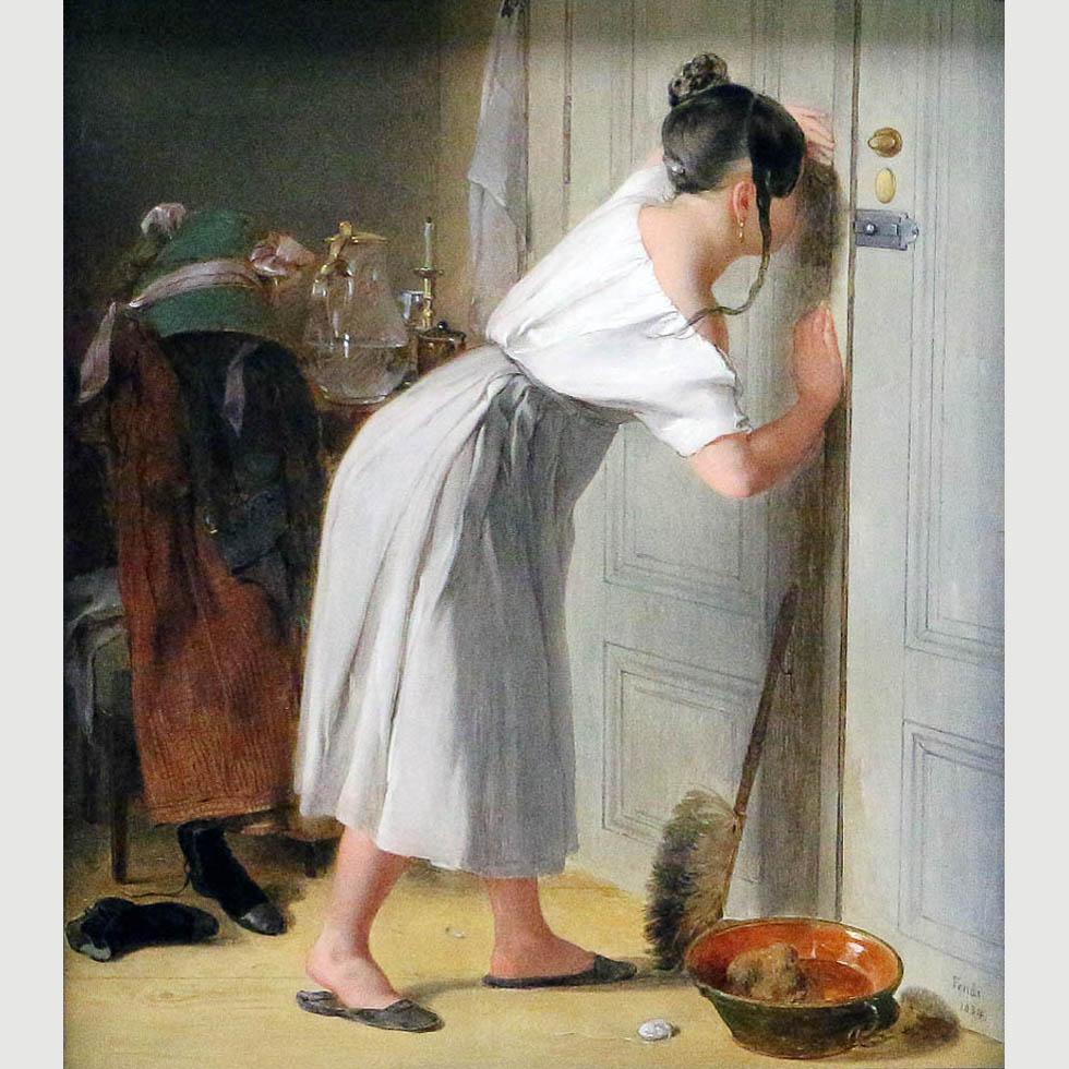 Peter Fendi. The Cautious Parlormaid. 1834