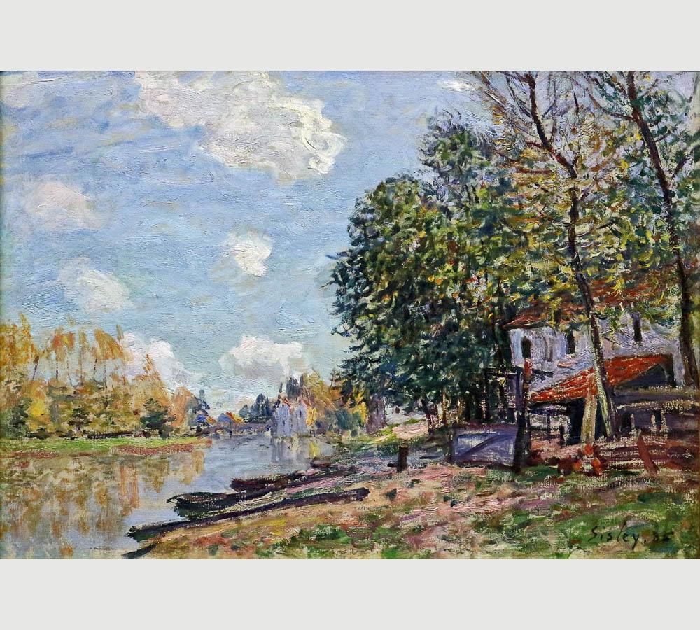 Alfred Sisley. The Banks of the River Loing. 1885