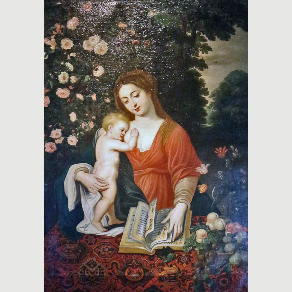 Jan Breughel the Elder, Gerard Seghers. Virgin with Child