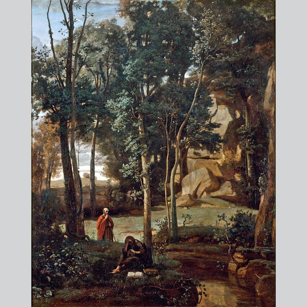 Camille Corot. Democrite et les Abderitains. 1841