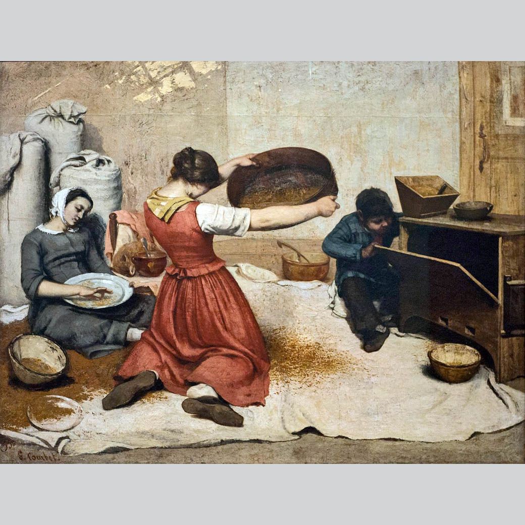 Gustave Courbet. Lec Cribleuses de Ble. 1854