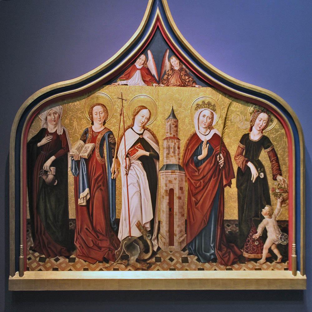 Five Holy Virgins. Upper Rhine. 1490