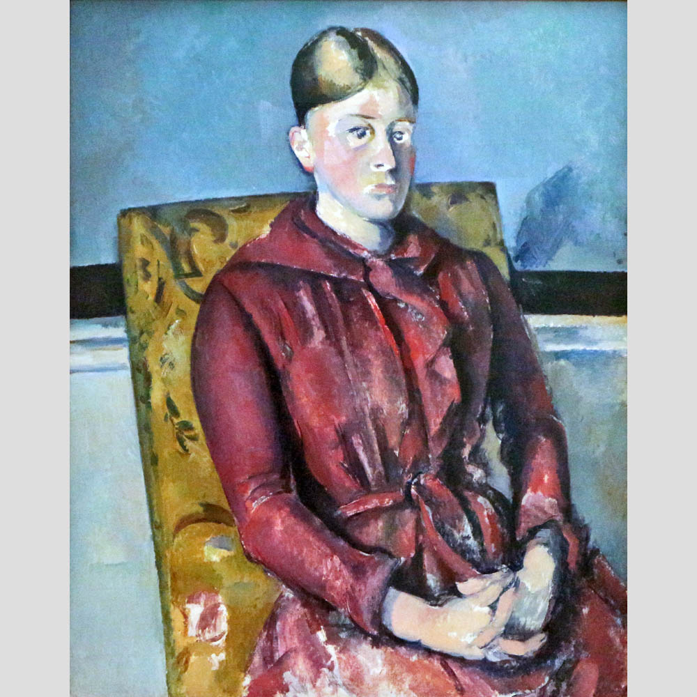 Paul Cezanne. Madame Cezanne in a Yellow Armchair. 1888-90