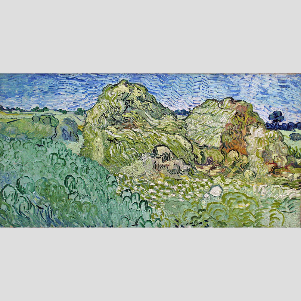 Vincent van Gogh. Field with Stacks of Grain. 1890