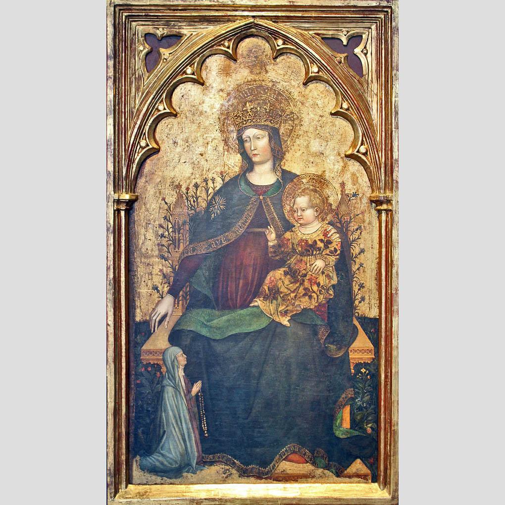 Meester van de Lanz. Madonna Enthroned. 1420