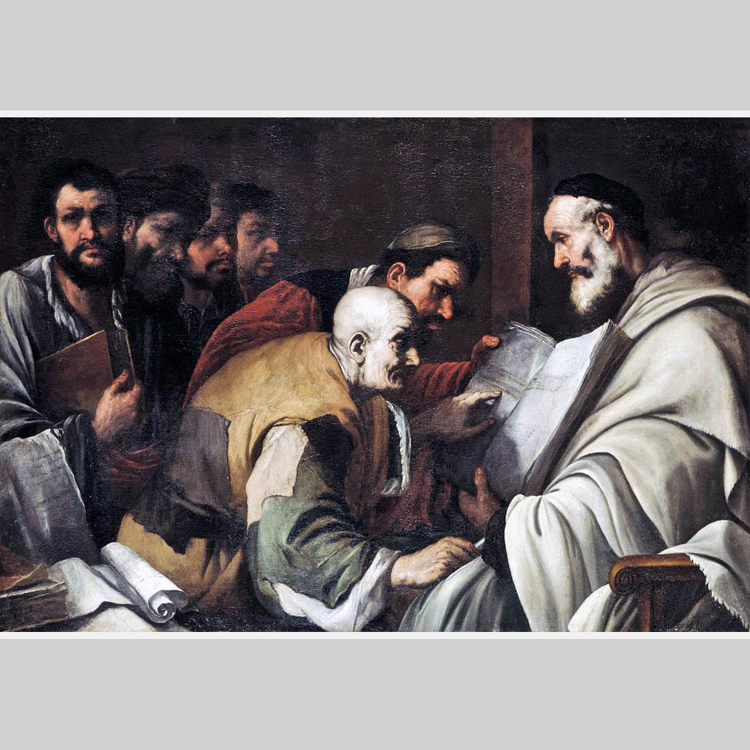 Luca Giordano. Dispute of Theologians. 1650-1652