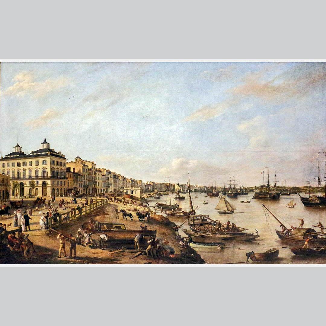 Pierre Lacour. View of Port of Bordeaux