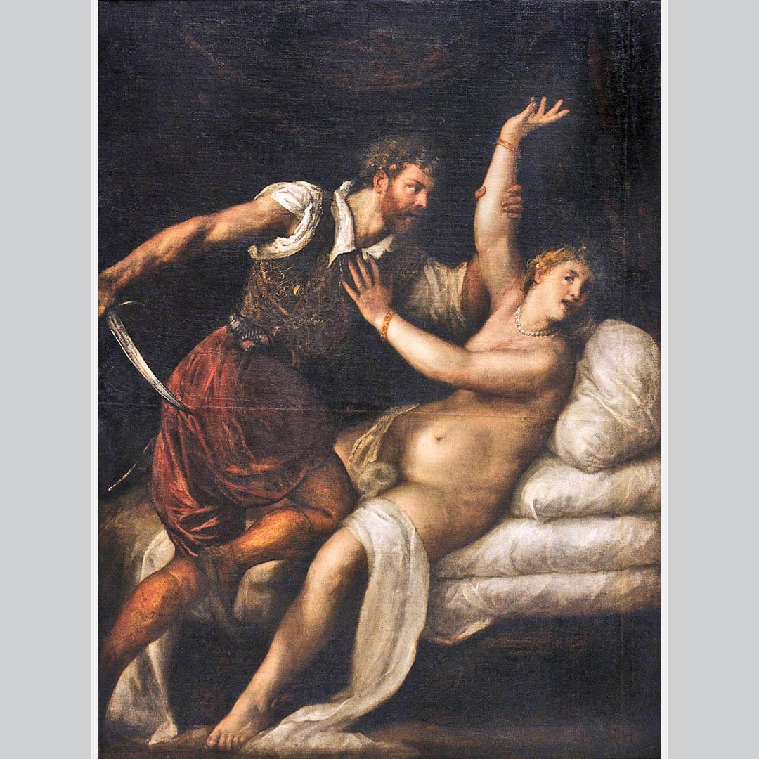 Tiziano Vecellio. Tarquin and Lucretia. 1568-1571