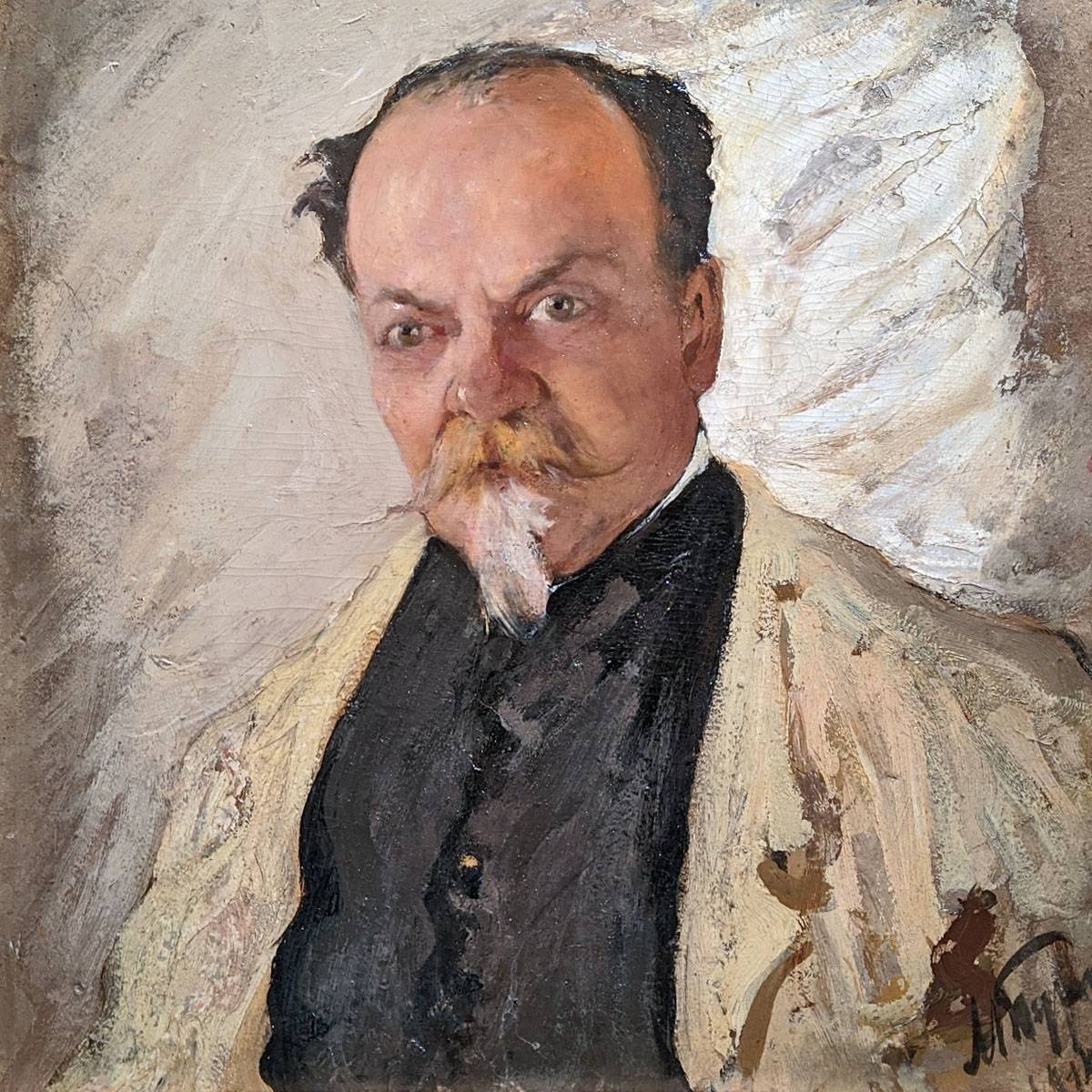 Леонард Туржанский. Портрет художника Н.М. Плюснина. 1914