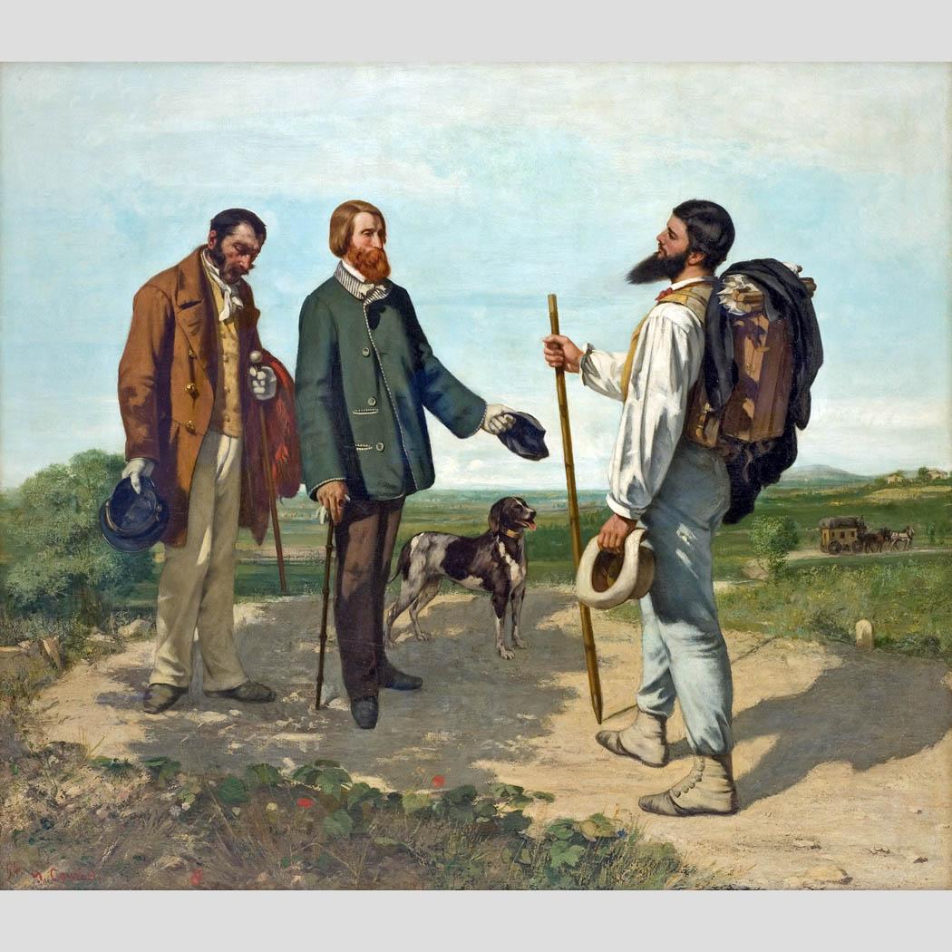 Gustave Courbet. La Recontre ou Bonjour M. Courbet. 1854