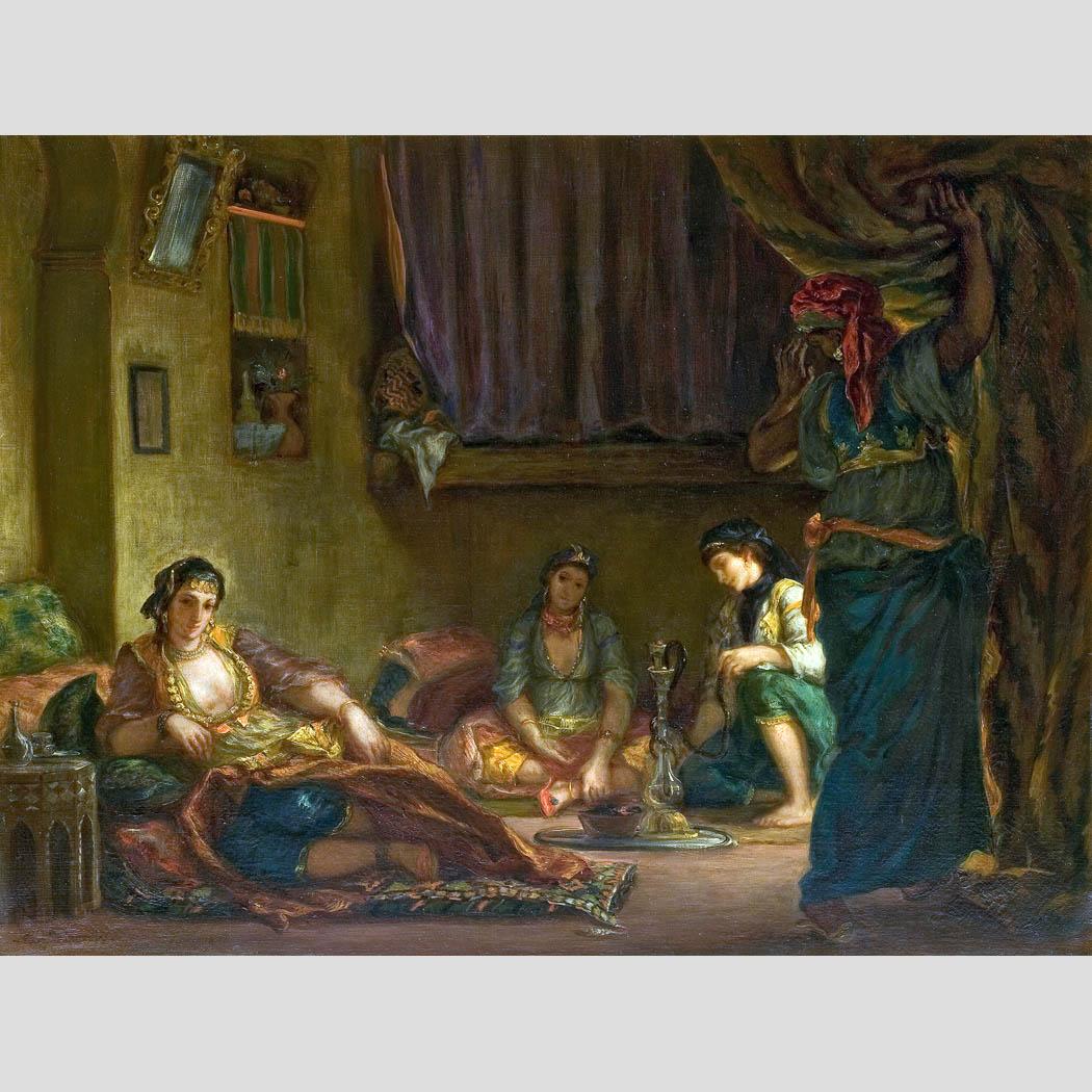 Eugene Delacroix. Femmes d’Alger dand leur interieur. 1849