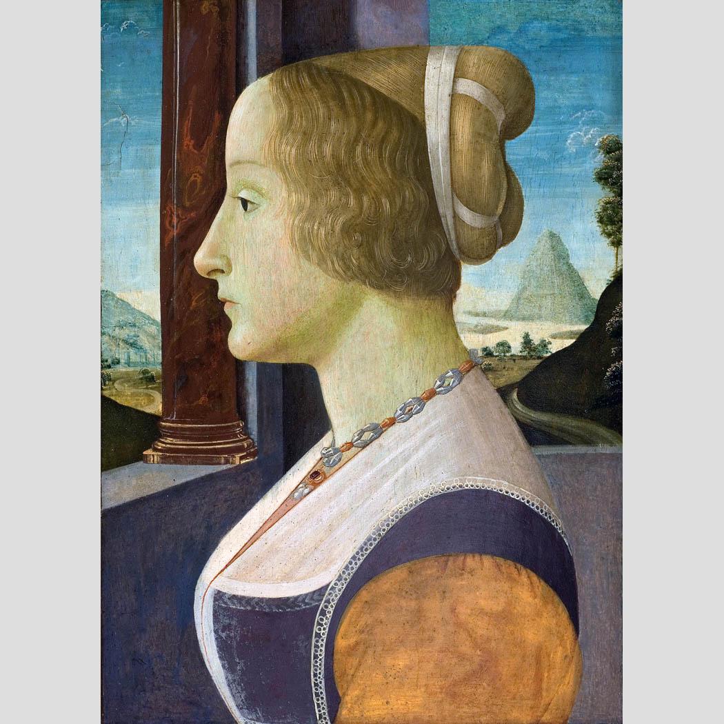 Domenico Ghirlandaio. Portrait de jeune femme. Fin des XV s.