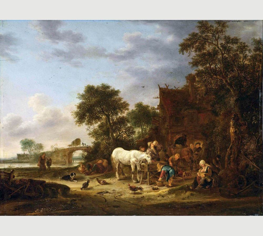 Isaac van Ostade. Country Inn with a Horse. 1643