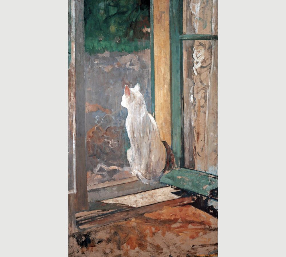 Jacobus van Looy. White Cat. 1895