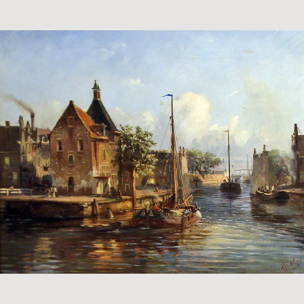 Albert Jurardus van Prooijen. Het Klein Poortje. 1850