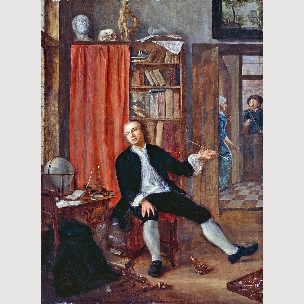 Jan Abel Wassenbergh. Smoking Student. 1724-1725