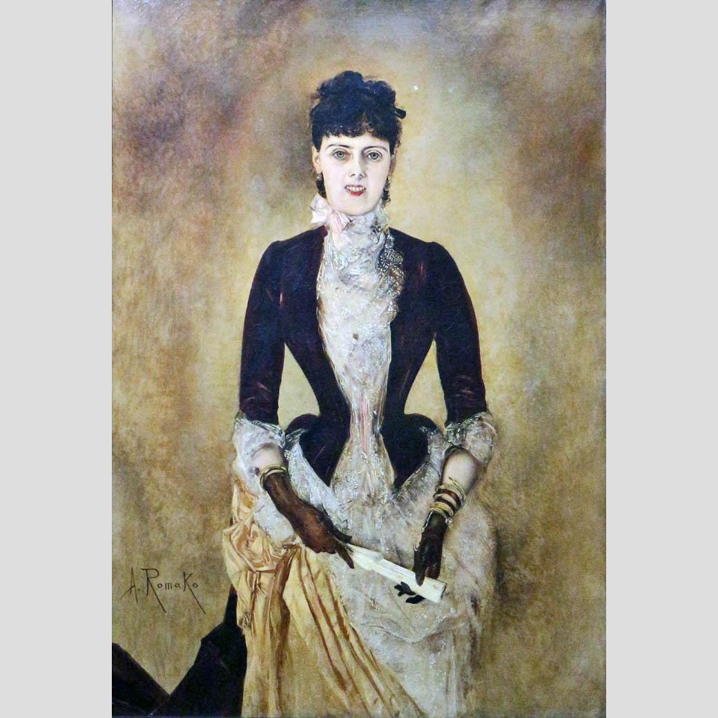 Anton Romako. Portrait of Isabella Reisser. 1885
