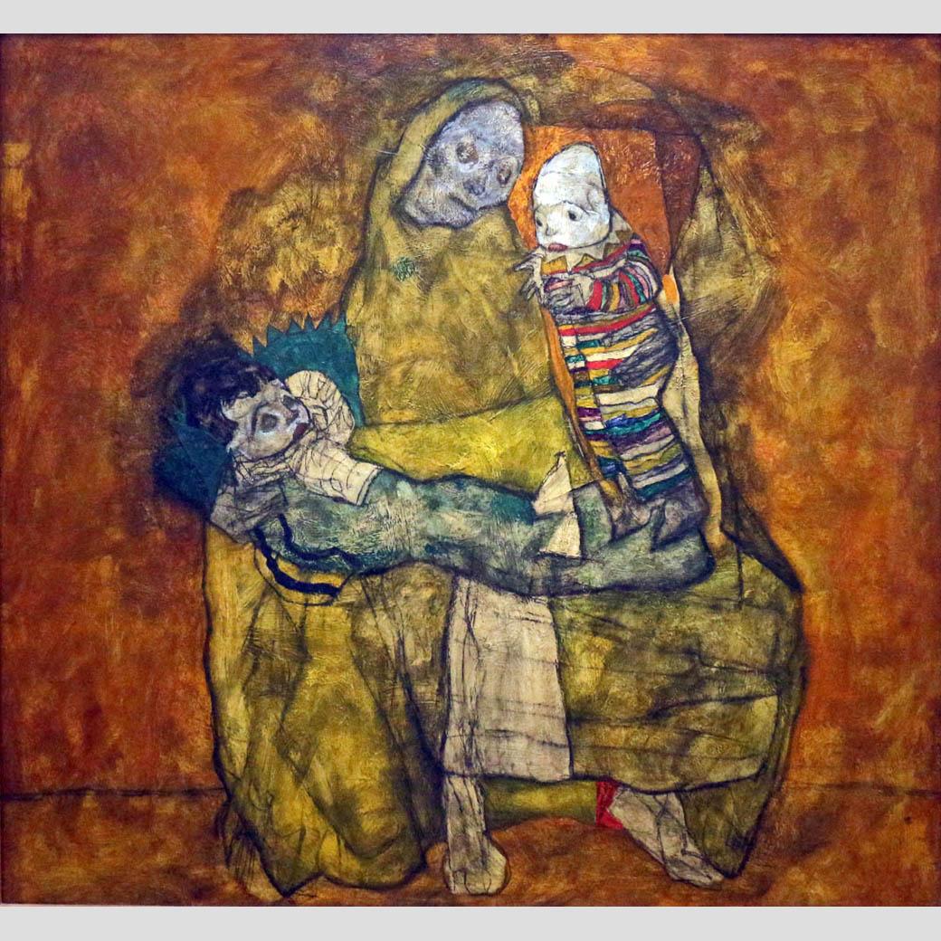 Egon Schiele. Mother and Two Children. 1915