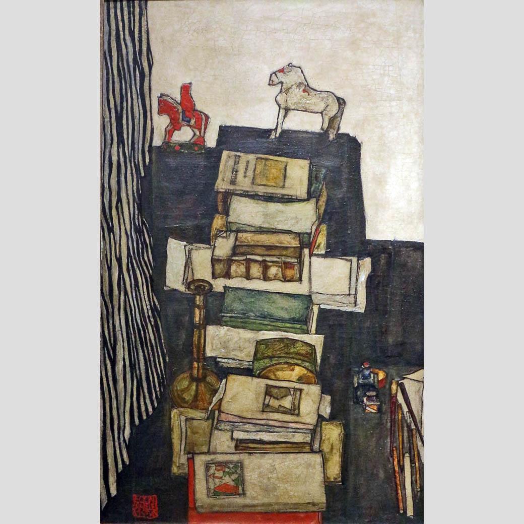 Egon Schiele. Still Life with Books. 1916