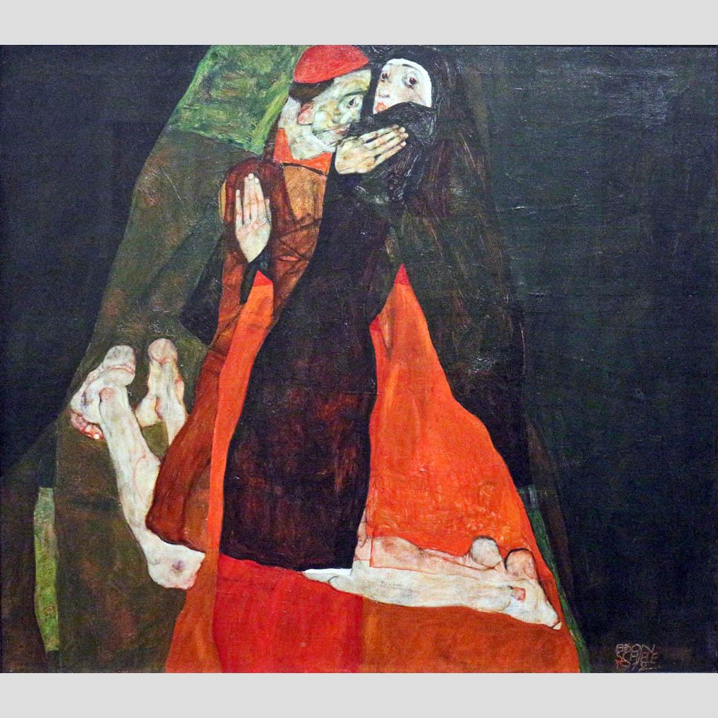 Egon Schiele. Cardinal and Nun. 1912