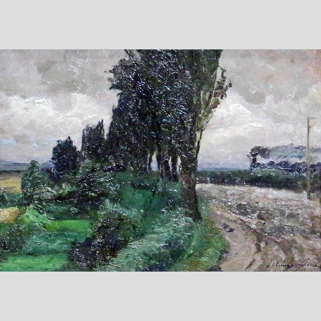 Olga Wisinger-Florian. Landscape with Railway. 1890