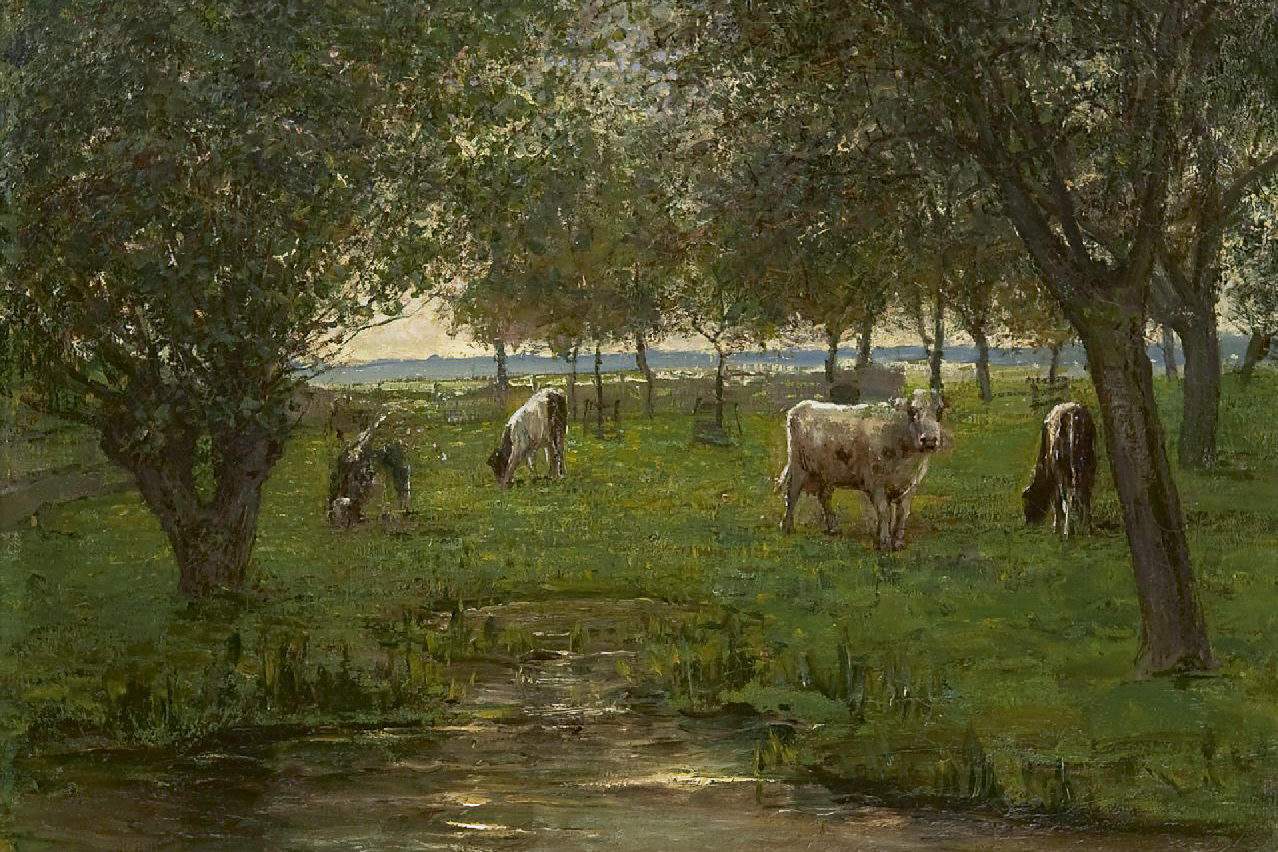 Piet Mondriaan. Cattle in an orchard. 1903