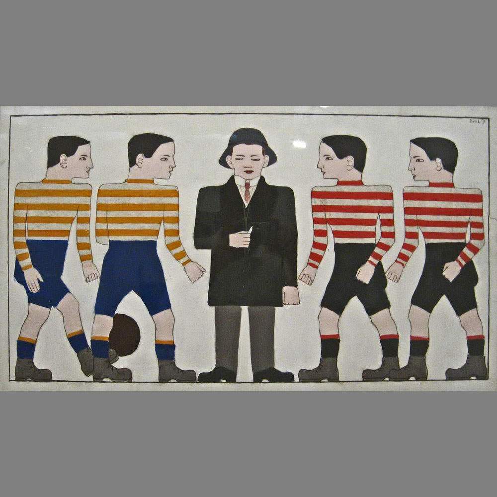 Bart van der Leck. Footballers and Referee