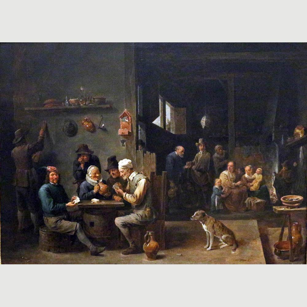 David Teniers. Partie de Cartes. 1680