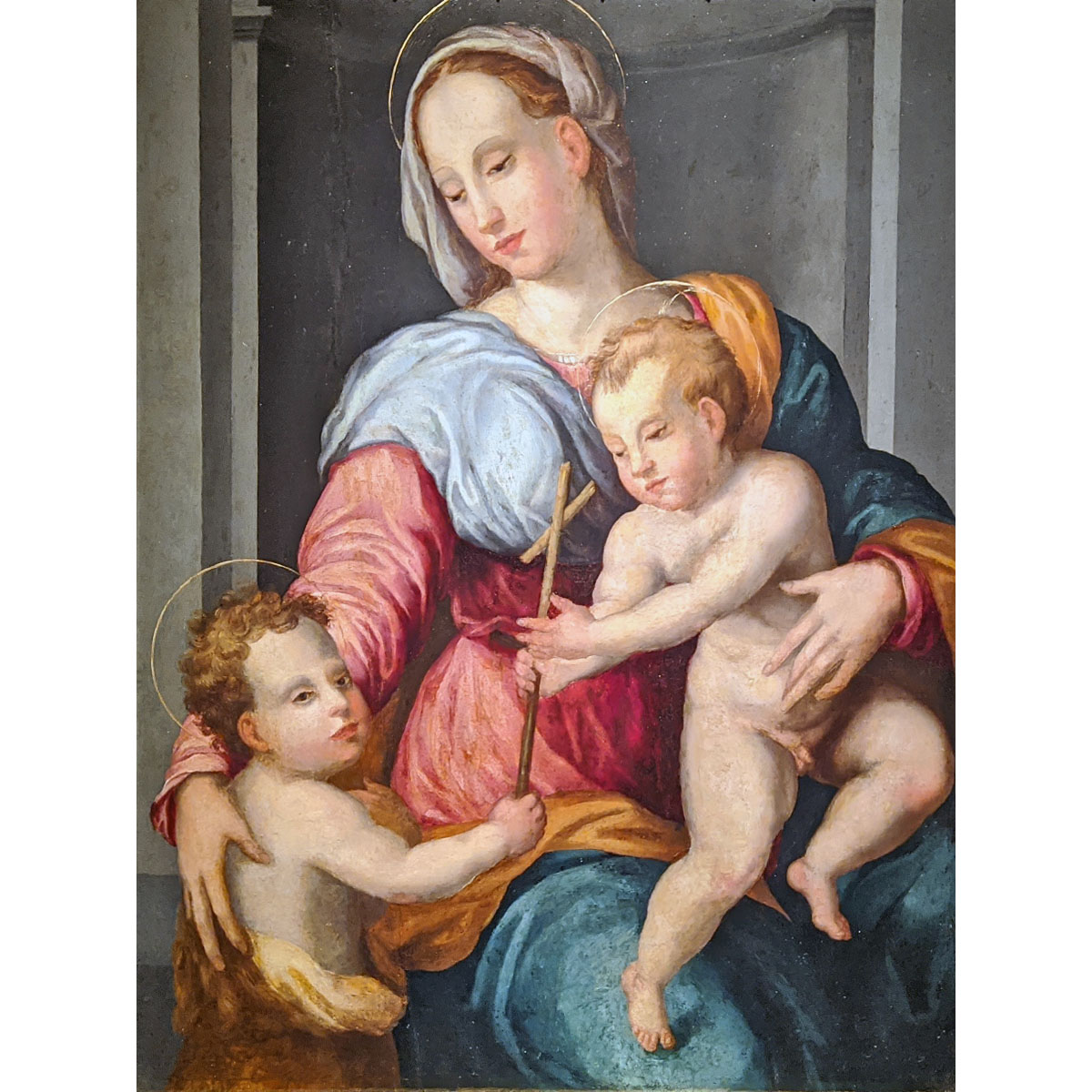 Неизв. художник XVI в. Мадонна с младенцем и Иоанном Крестителем