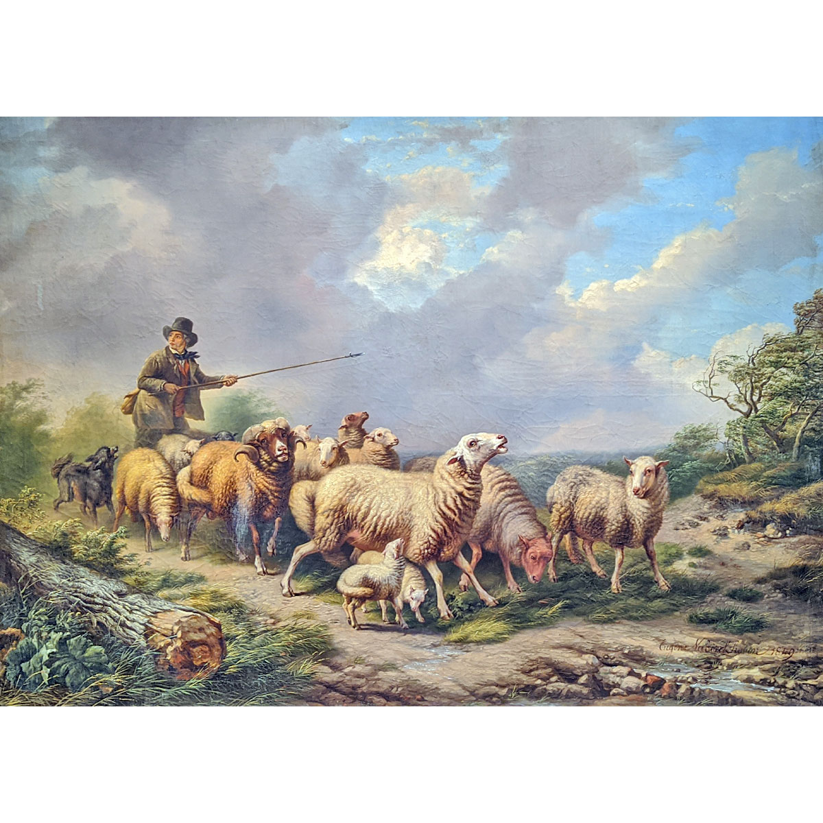 Эжен Жозеф Вербукховен. Стадо овец. 1849