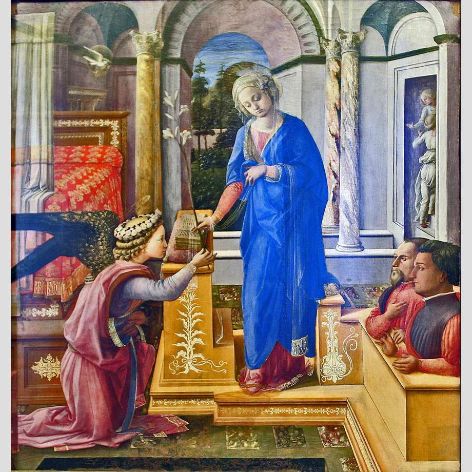 Filippo Lippi. Annunciation with Two Donos