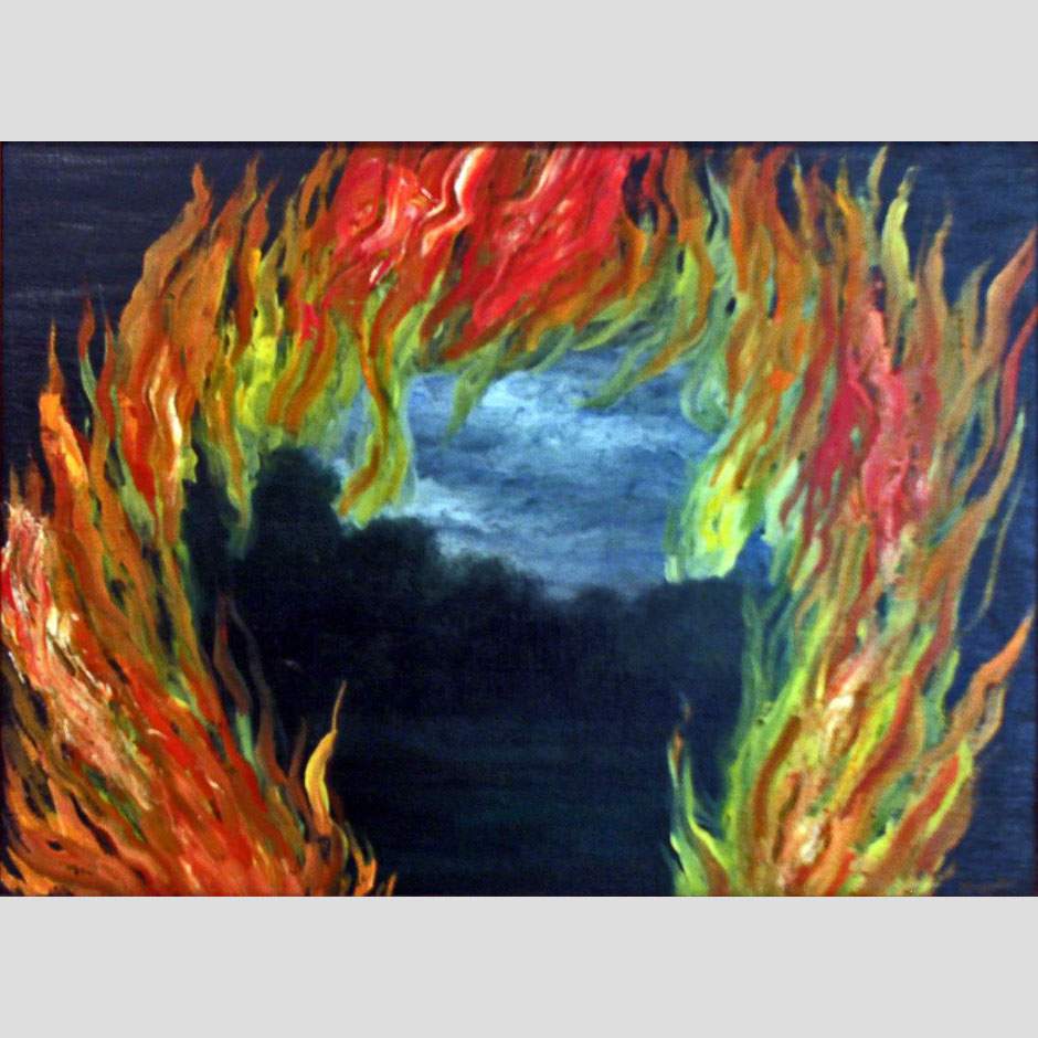 Rene Magritte. Le paysage en feu. 1928