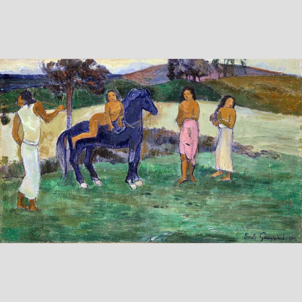 Paul Gauguin. Figures and Horse. 1902