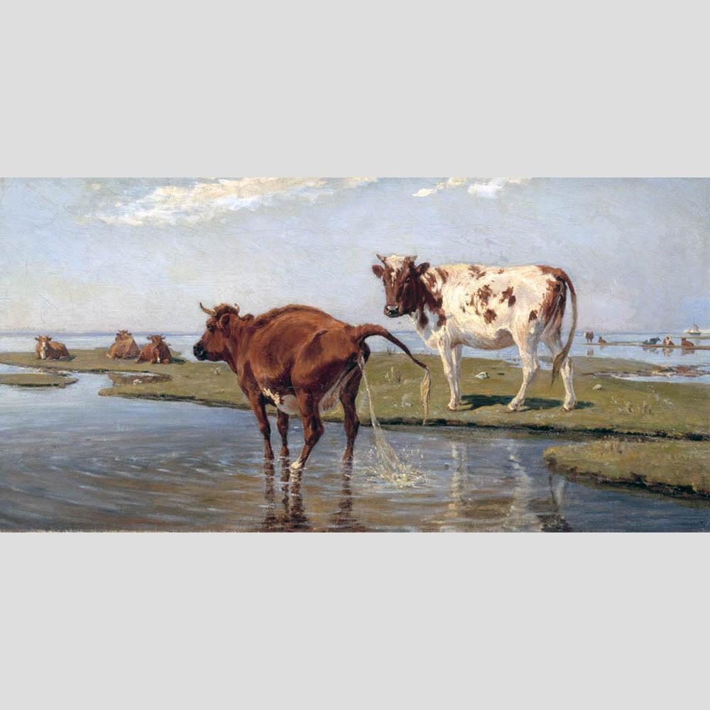 Theodor Philipsen. Cows on Saltholm. 1885